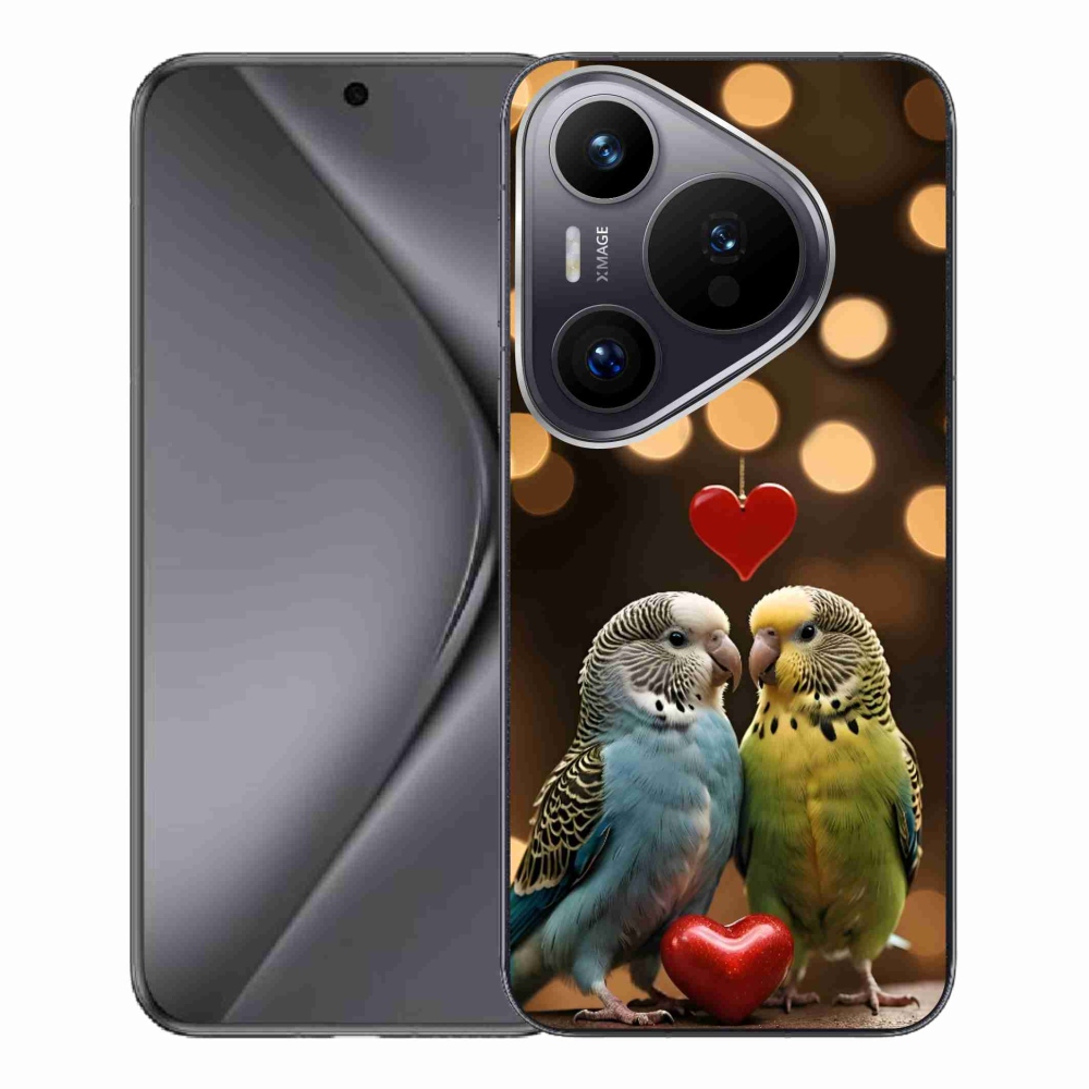 Gélový kryt mmCase na Huawei Pura 70 Pro - zamilovaní papagáje