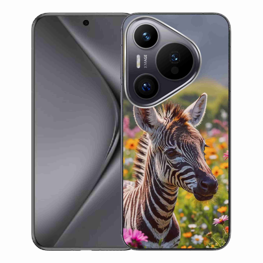 Gélový kryt mmCase na Huawei Pura 70 Pro - zebra na lúke