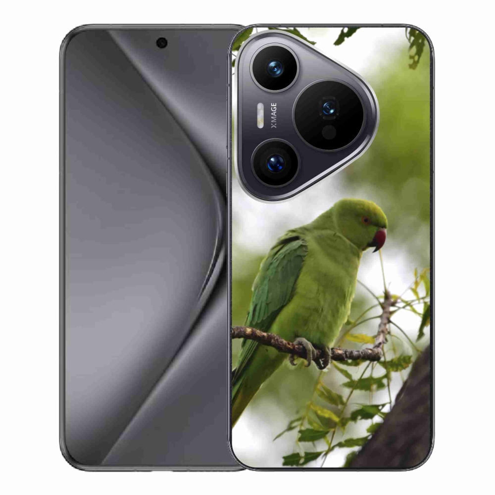 Gélový kryt mmCase na Huawei Pura 70 Pro - zelený papagáj