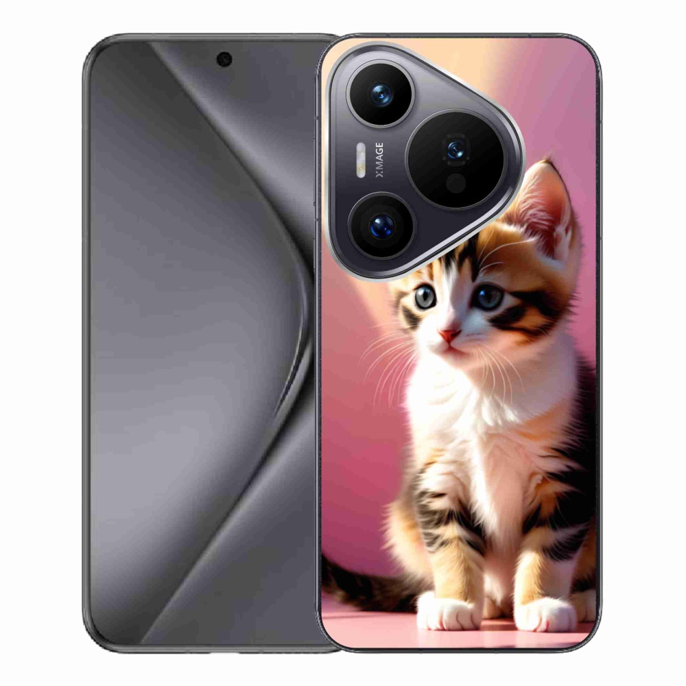 Gélový kryt mmCase na Huawei Pura 70 Pro - zvedavé mačiatko 2