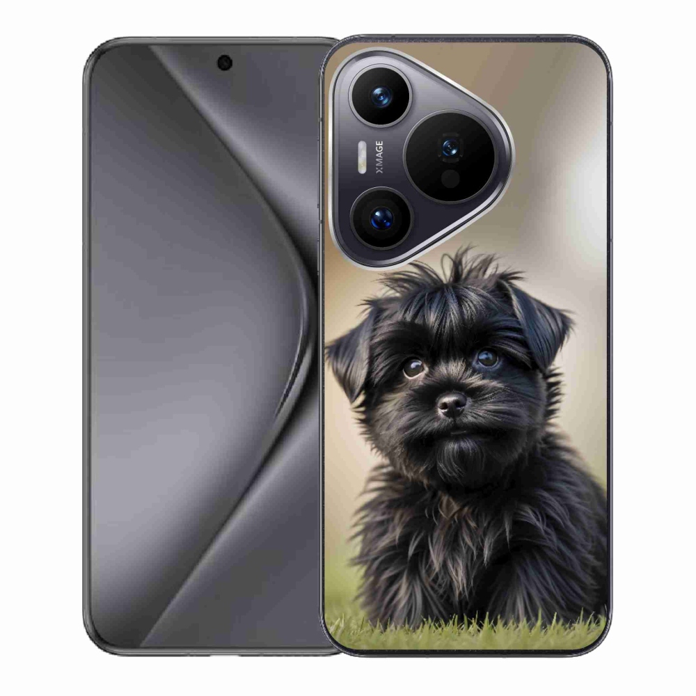 Gélový kryt mmCase na Huawei Pura 70 - roztomilý čierny psík