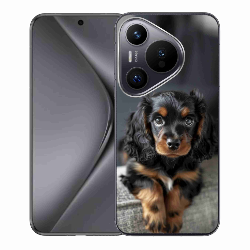 Gélový kryt mmCase na Huawei Pura 70 - roztomilý dlhosrstý jazvečík