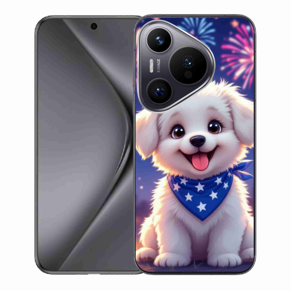 Gélový kryt mmCase na Huawei Pura 70 - slávnostné šteňa