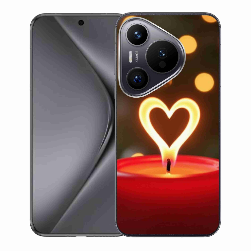 Gélový kryt mmCase na Huawei Pura 70 - srdce z plameňa