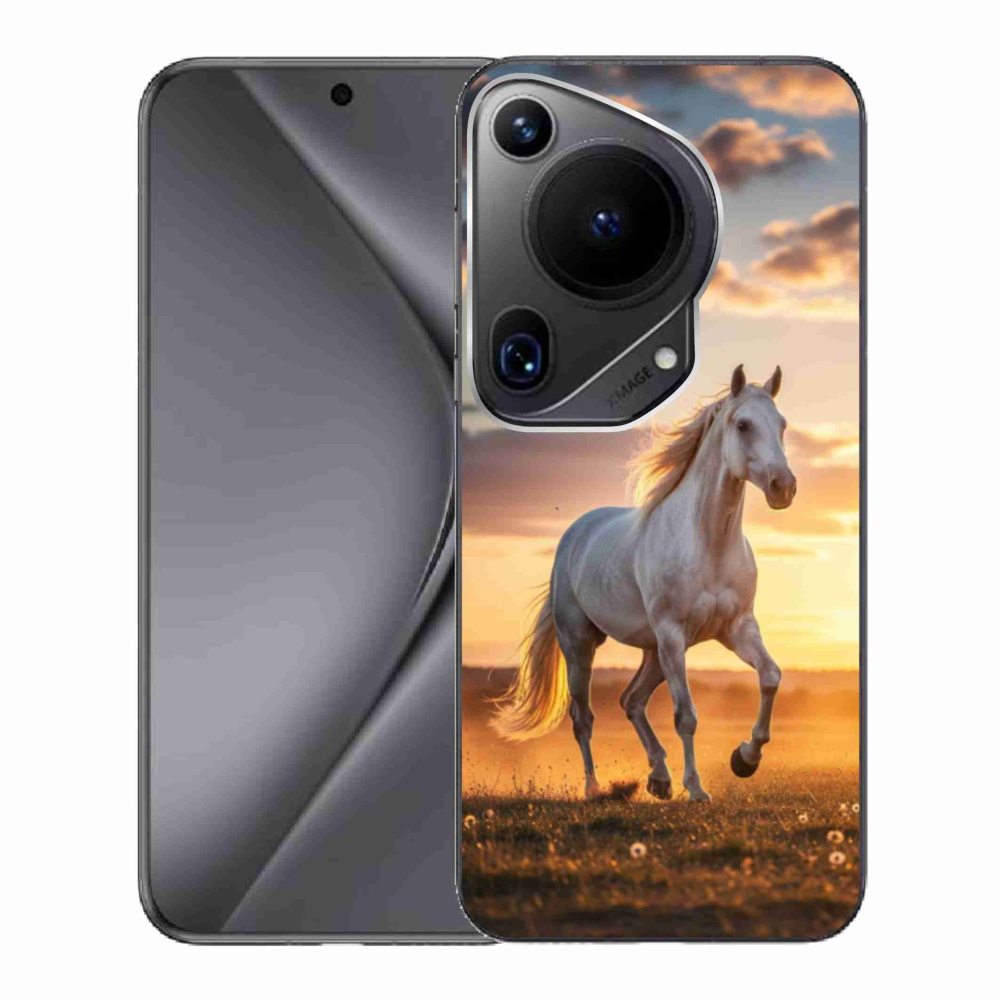 Gélový kryt mmCase na Huawei Pura 70 Ultra - bežiaci biely kôň 2