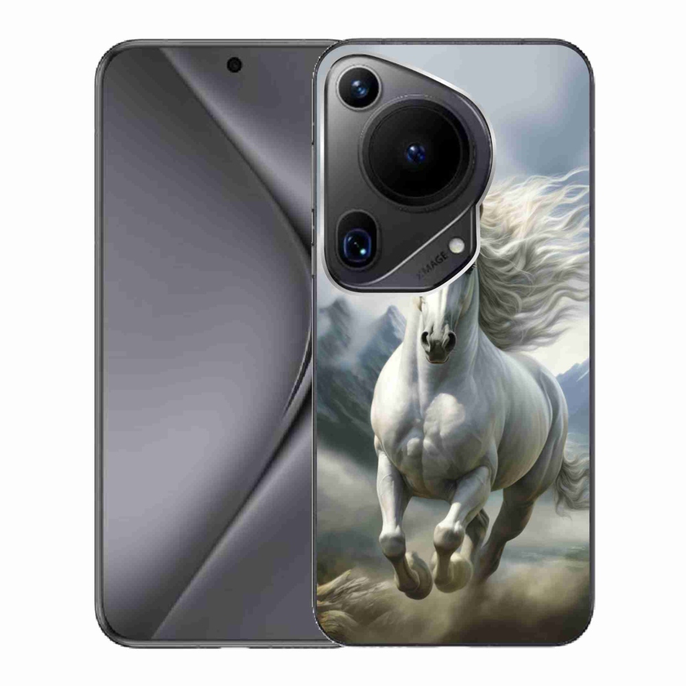 Gélový kryt mmCase na Huawei Pura 70 Ultra - bežiaci biely kôň 3