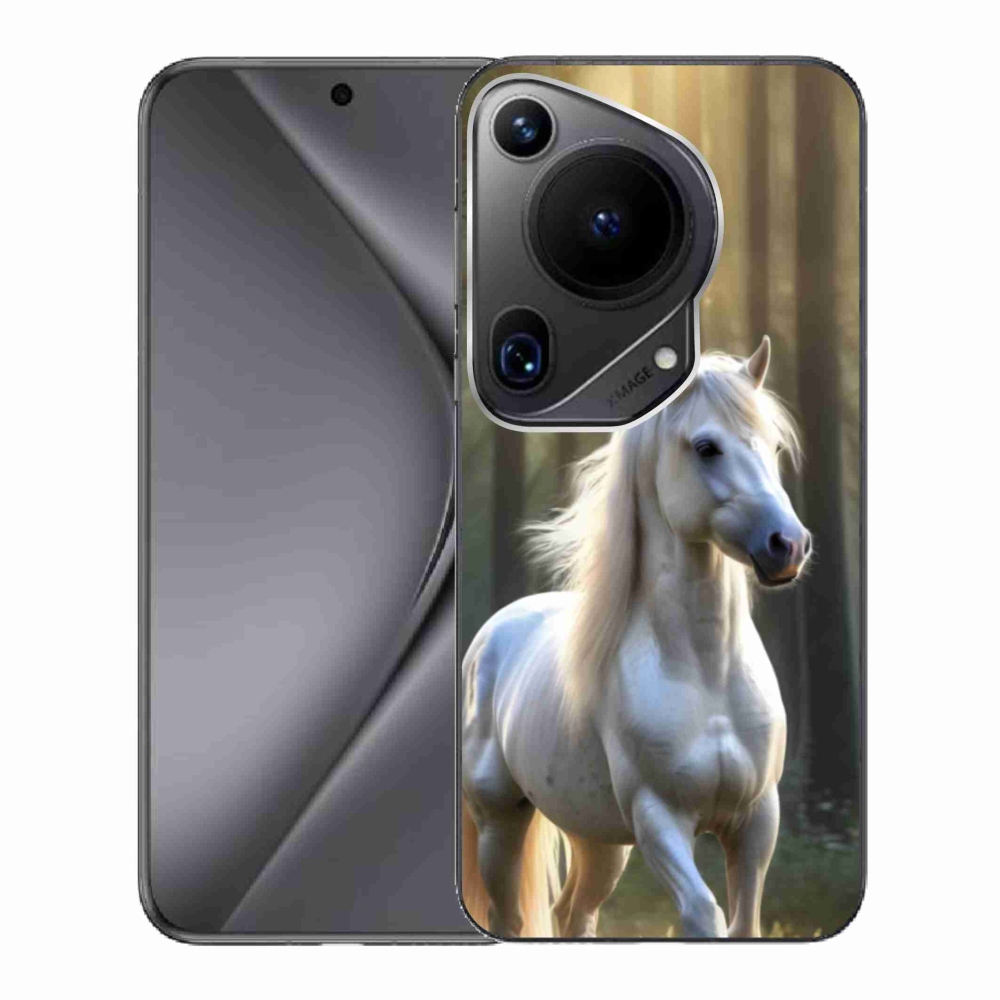 Gélový kryt mmCase na Huawei Pura 70 Ultra - biely kôň 3