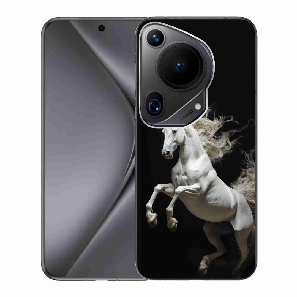 Gélový kryt mmCase na Huawei Pura 70 Ultra - biely kôň 4