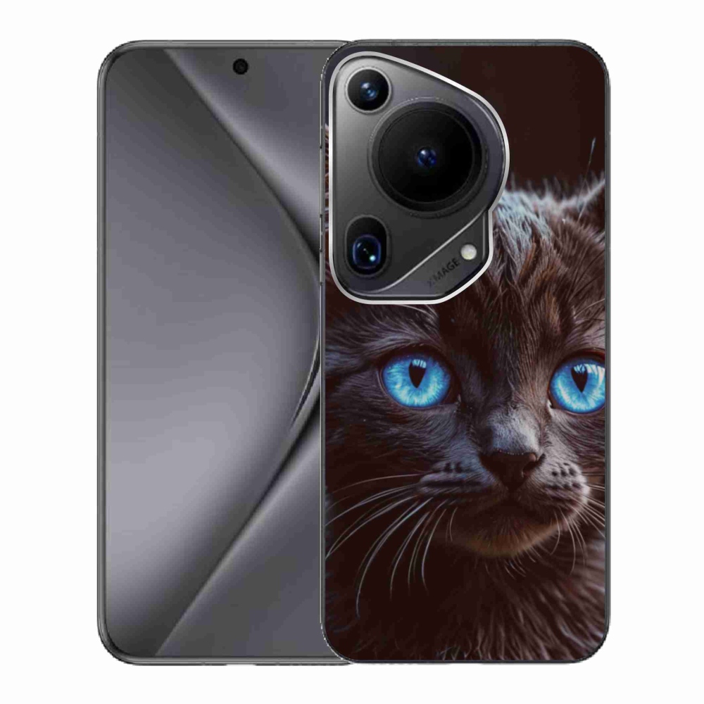 Gélový kryt mmCase na Huawei Pura 70 Ultra - čierne mačiatko 2