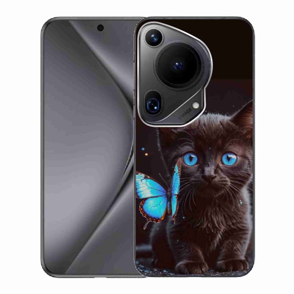 Gélový kryt mmCase na Huawei Pura 70 Ultra - čierne mačiatko 3