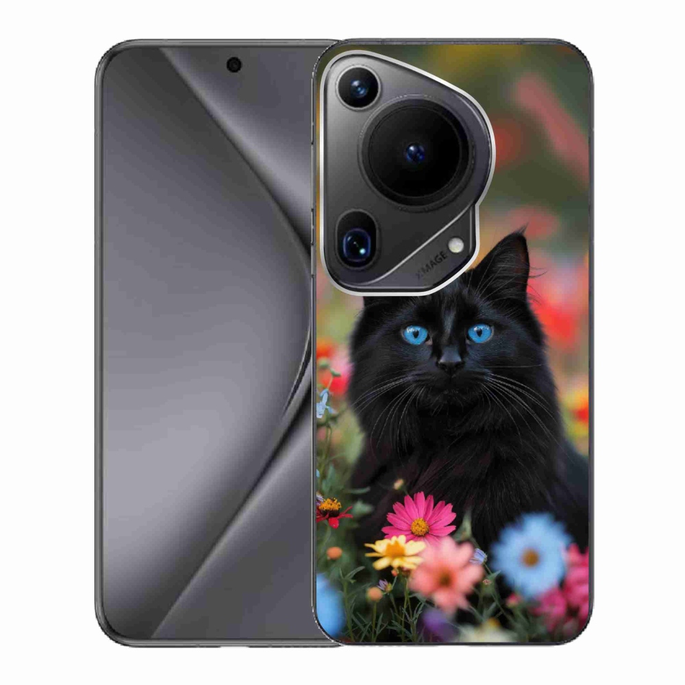 Gélový kryt mmCase na Huawei Pura 70 Ultra - čierne mačiatko 4