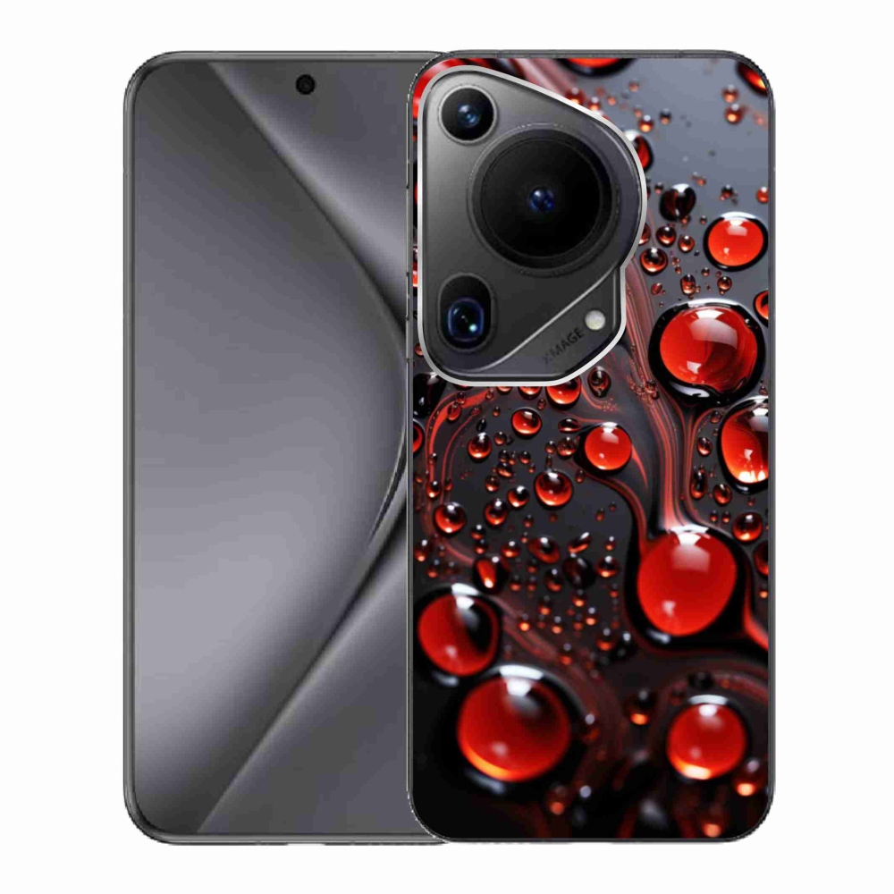 Gélový kryt mmCase na Huawei Pura 70 Ultra - červené kvapky 2