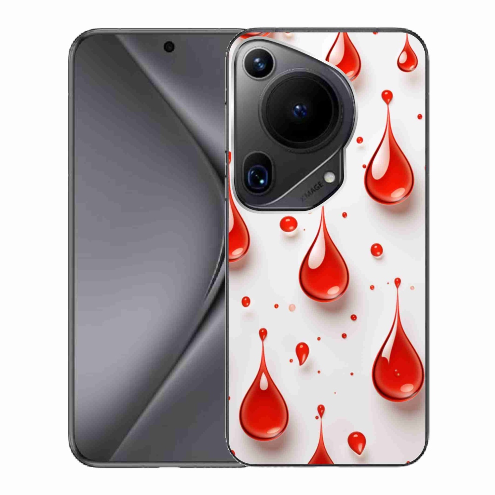 Gélový kryt mmCase na Huawei Pura 70 Ultra - červené kvapky