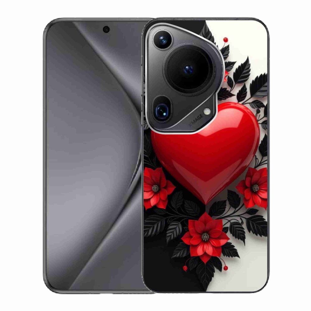 Gélový kryt mmCase na Huawei Pura 70 Ultra - červené srdce