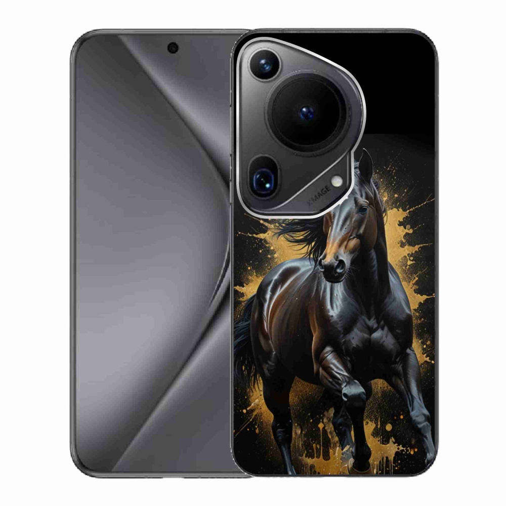 Gélový kryt mmCase na Huawei Pura 70 Ultra - elegantný čierny žrebec