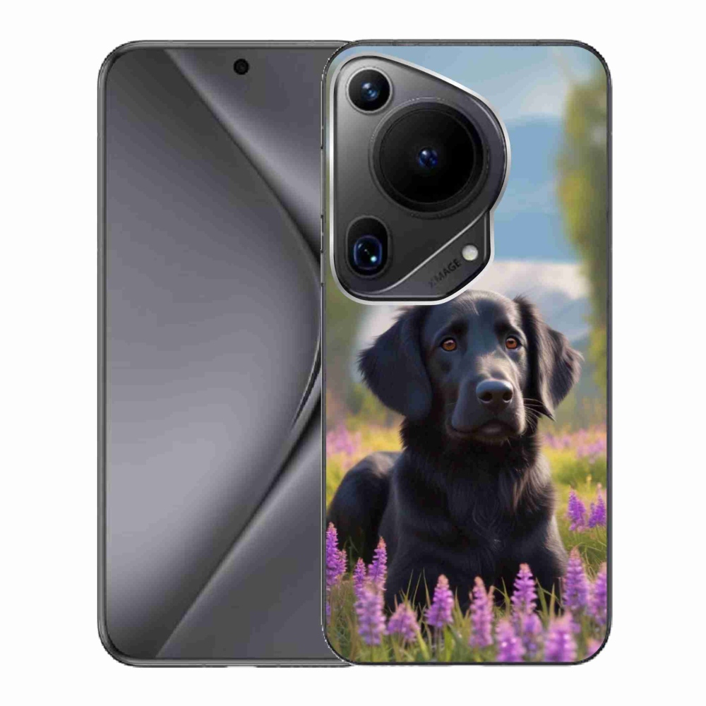 Gélový kryt mmCase na Huawei Pura 70 Ultra - elegantný čierny retriever