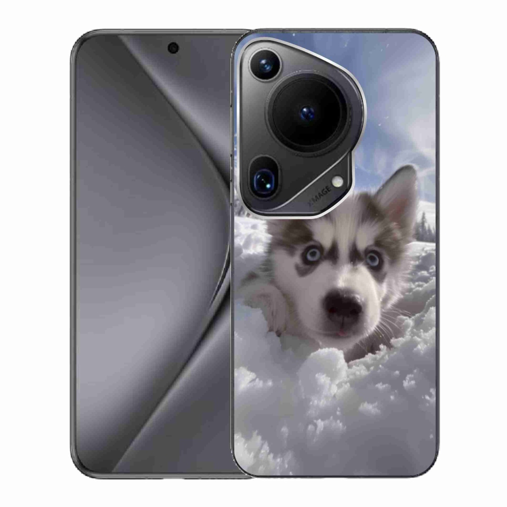 Gélový kryt mmCase na Huawei Pura 70 Ultra - husky v snehu
