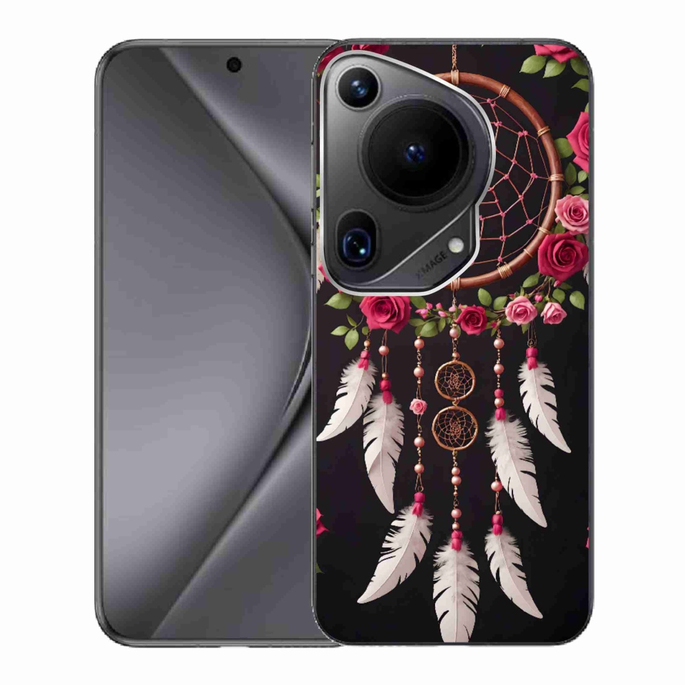 Gélový kryt mmCase na Huawei Pura 70 Ultra - lapač snov s ružami