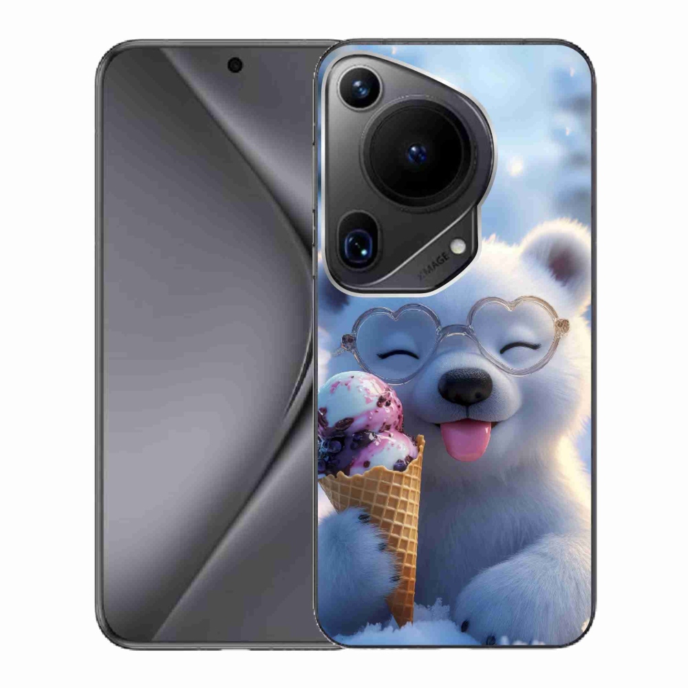 Gélový kryt mmCase na Huawei Pura 70 Ultra - medvedík so zmrzlinou