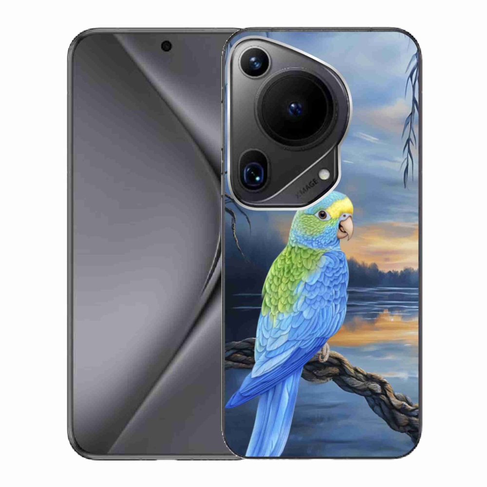 Gélový kryt mmCase na Huawei Pura 70 Ultra - modrý papagáj