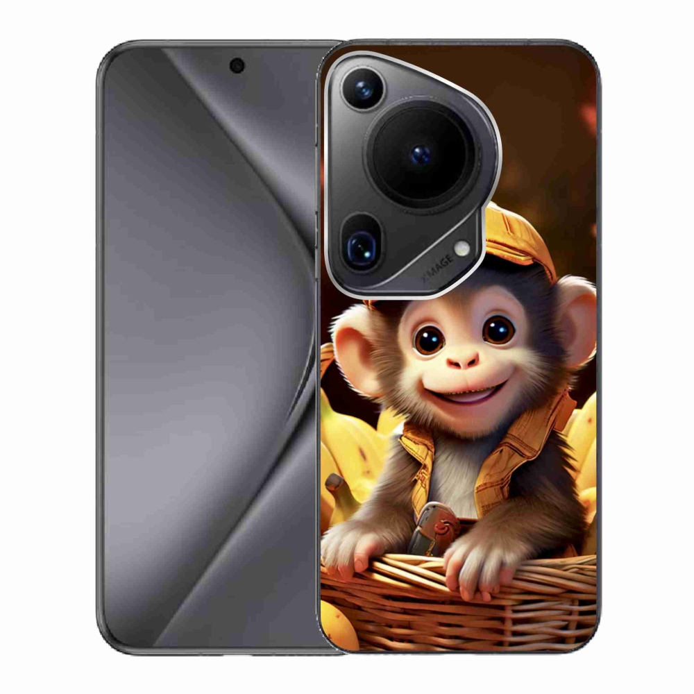 Gélový kryt mmCase na Huawei Pura 70 Ultra - opice v košíku