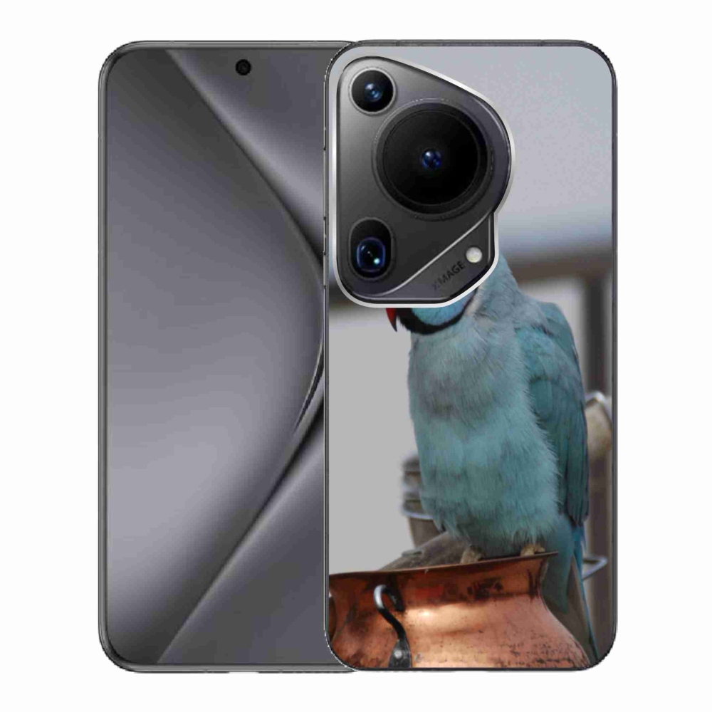 Gélový kryt mmCase na Huawei Pura 70 Ultra - papagáj Alexandr modrý