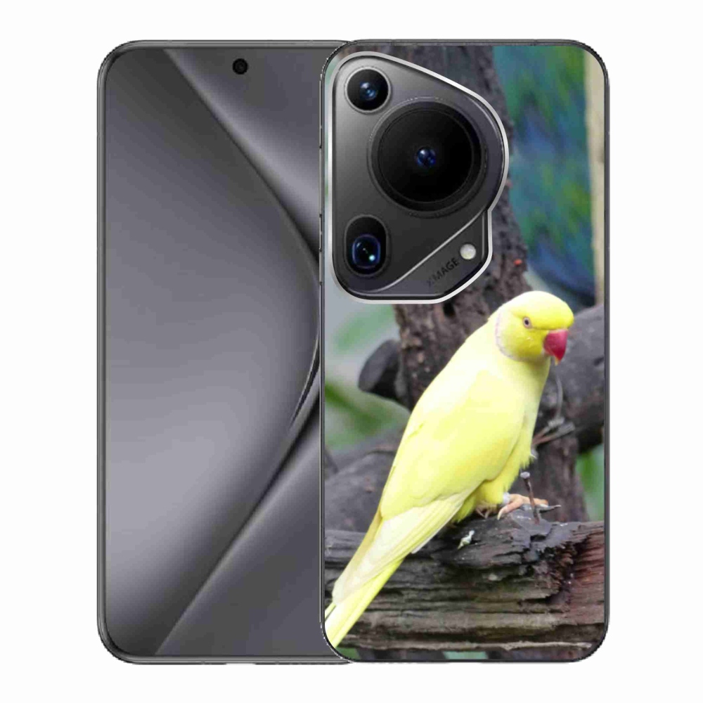 Gélový kryt mmCase na Huawei Pura 70 Ultra - papagáj alexander žltý