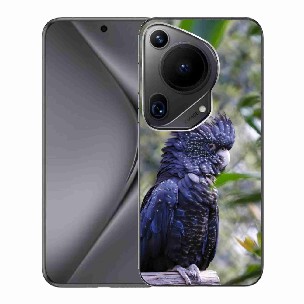Gélový kryt mmCase na Huawei Pura 70 Ultra - papagáj kakadu čierny