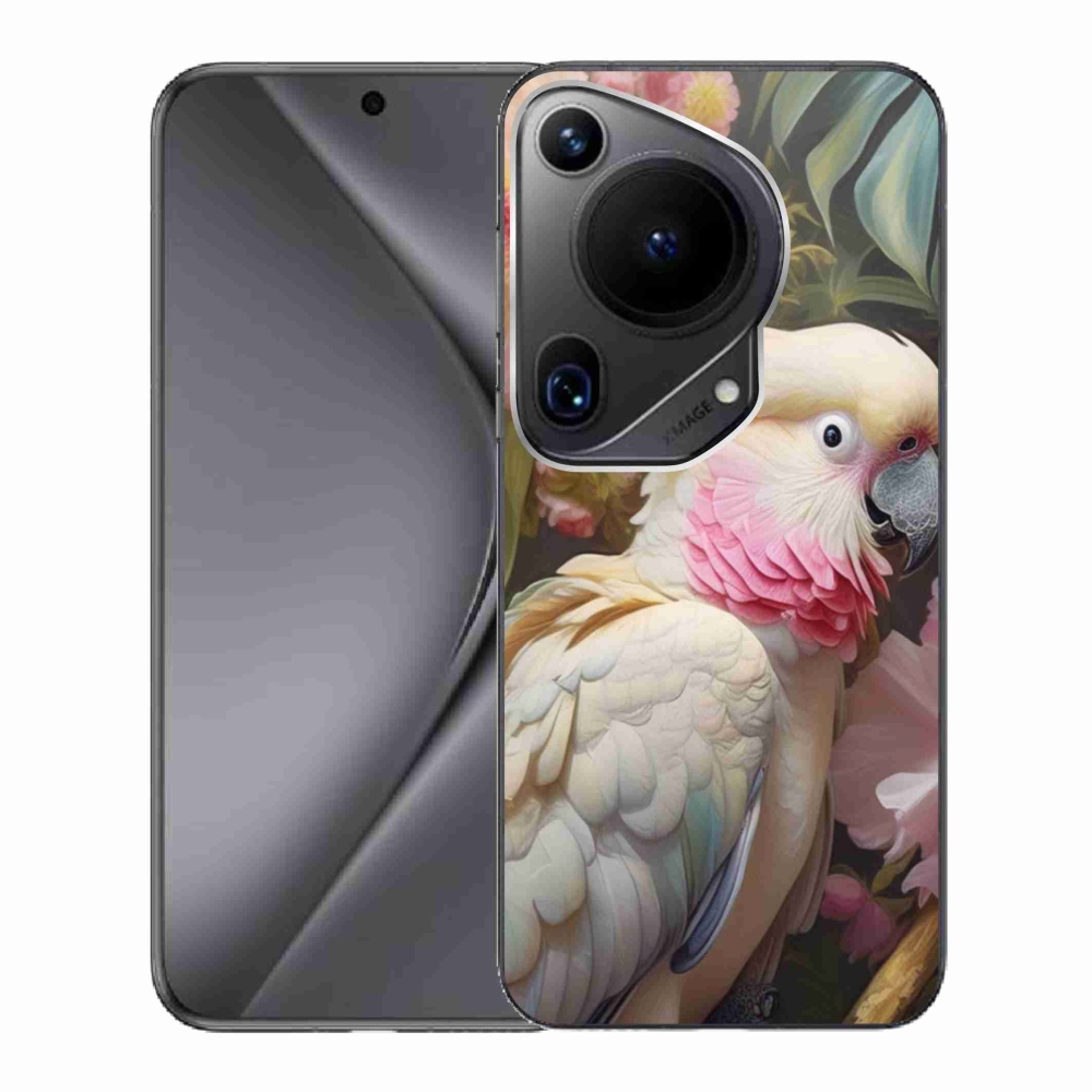 Gélový kryt mmCase na Huawei Pura 70 Ultra - papagáj kakadu ružový 2