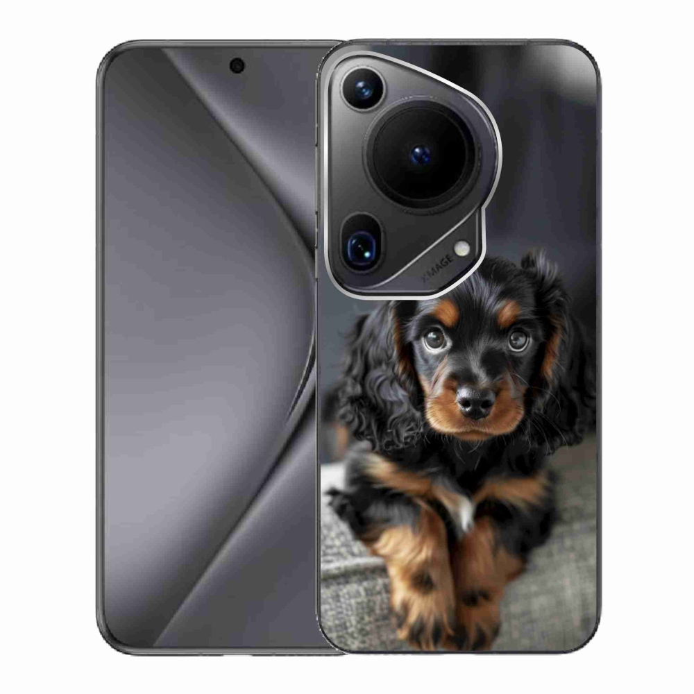 Gélový kryt mmCase na Huawei Pura 70 Ultra - roztomilý dlhosrstý jazvečík