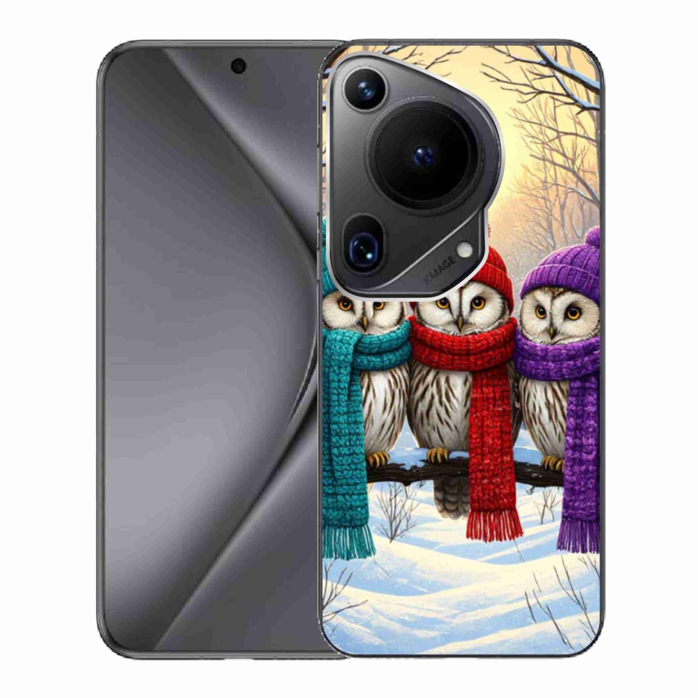Gélový kryt mmCase na Huawei Pura 70 Ultra - soví priatelia