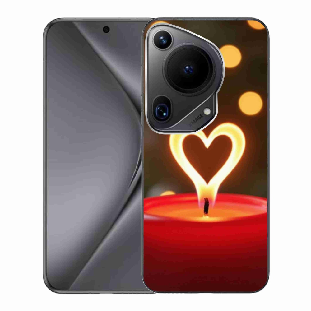 Gélový kryt mmCase na Huawei Pura 70 Ultra - srdce z plameňa