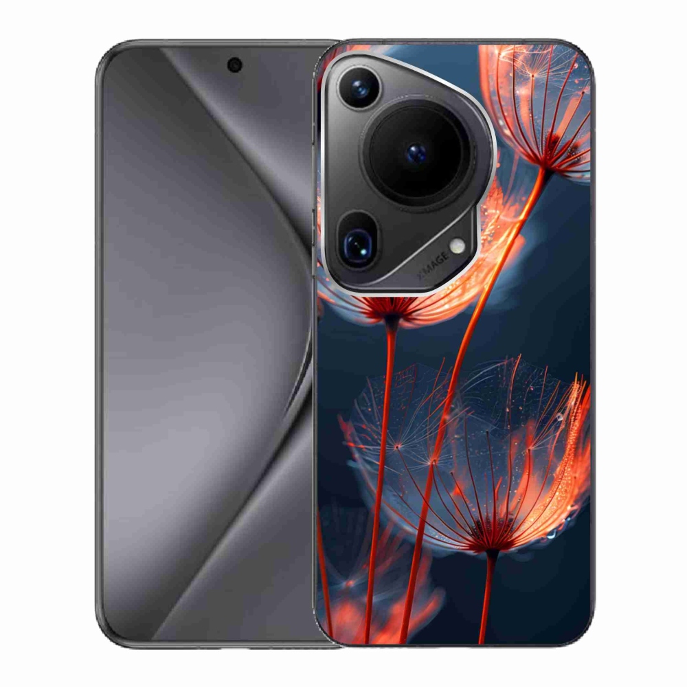 Gélový kryt mmCase na Huawei Pura 70 Ultra - svetielkujúce páperie
