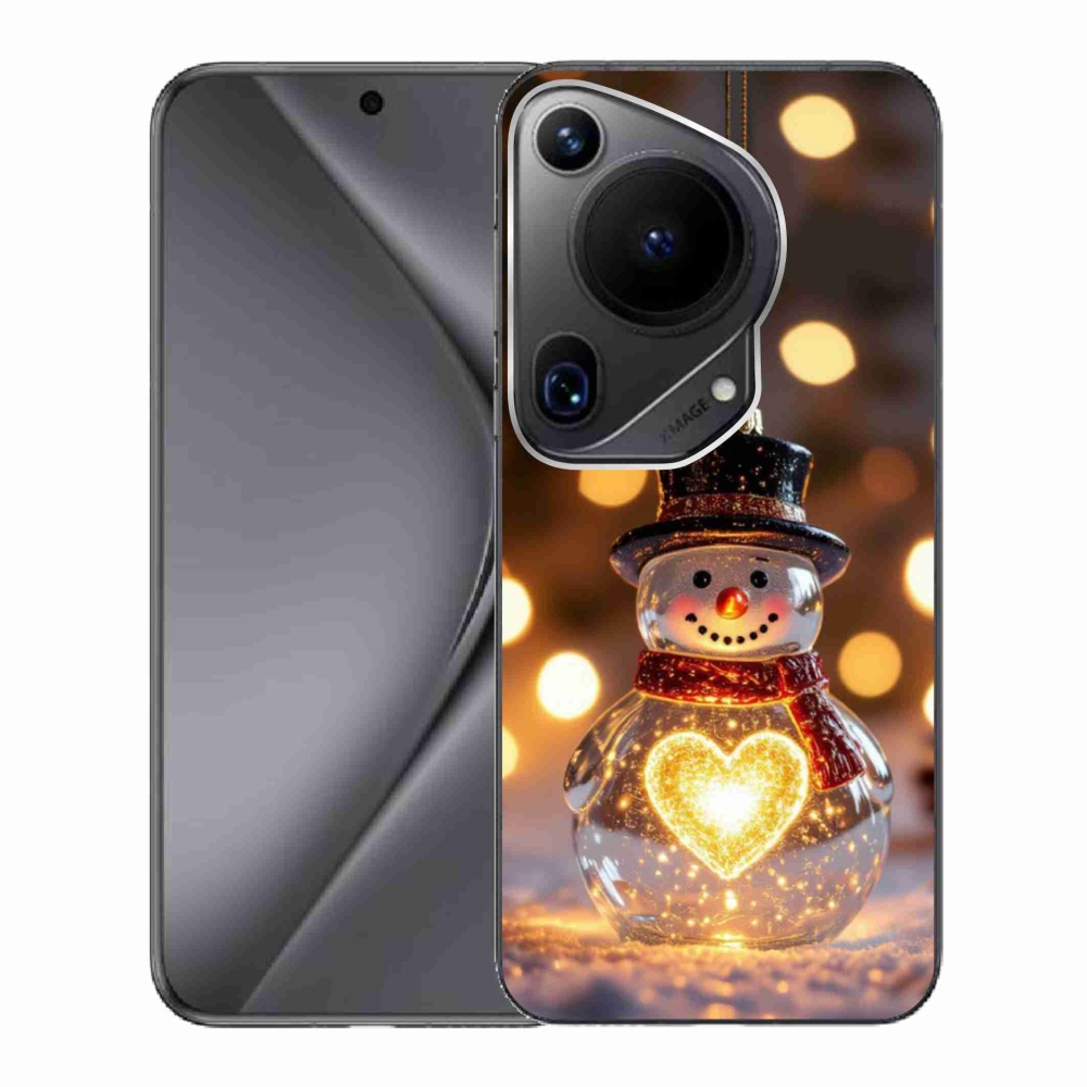 Gélový kryt mmCase na Huawei Pura 70 Ultra - svietiaci vianočný snehuliak