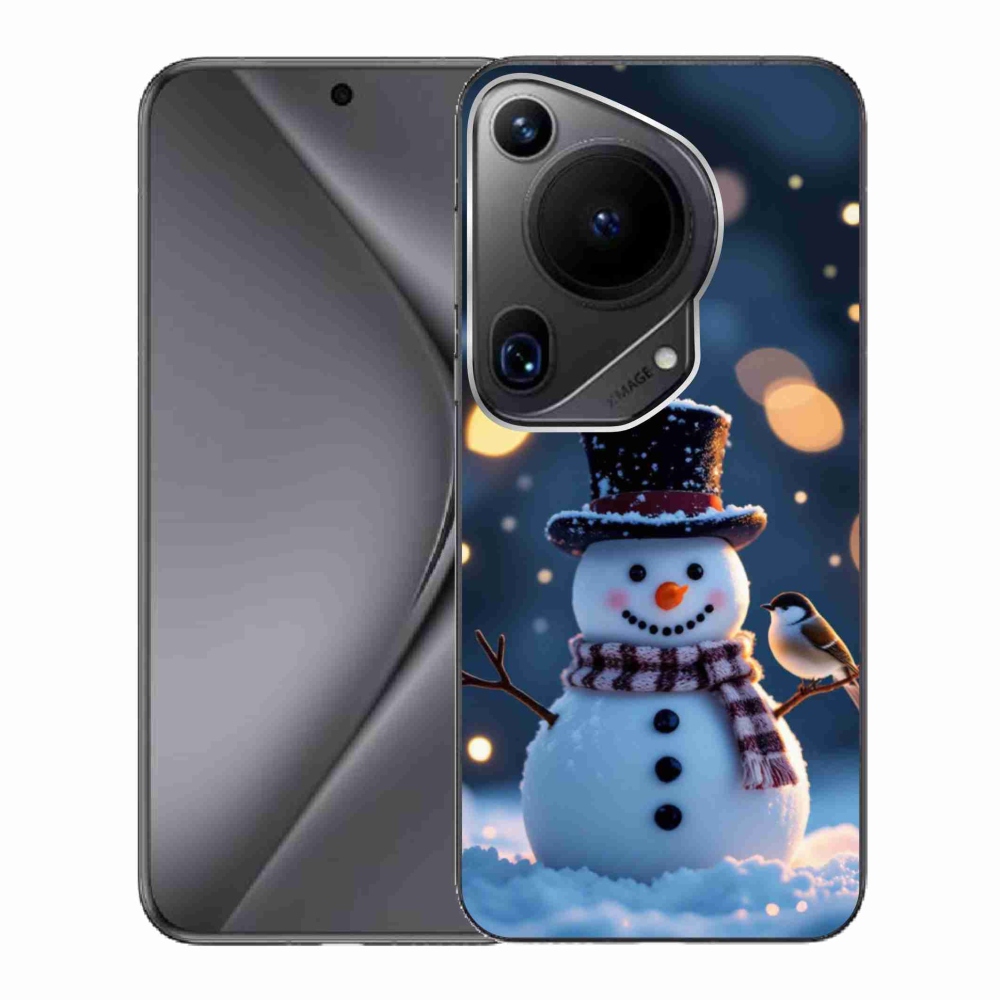 Gélový kryt mmCase na Huawei Pura 70 Ultra - vianočný snehuliak