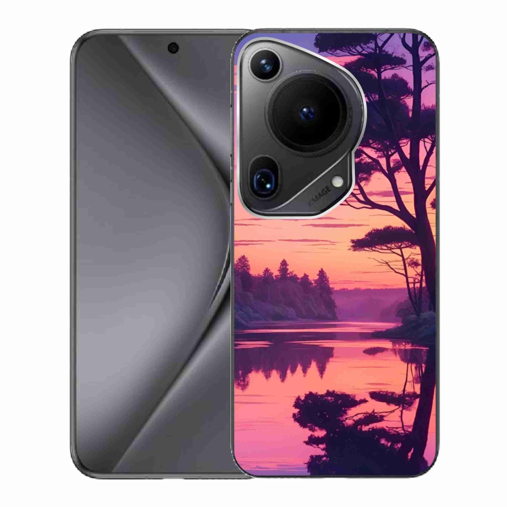 Gélový kryt mmCase na Huawei Pura 70 Ultra - západ slnka nad jazerom