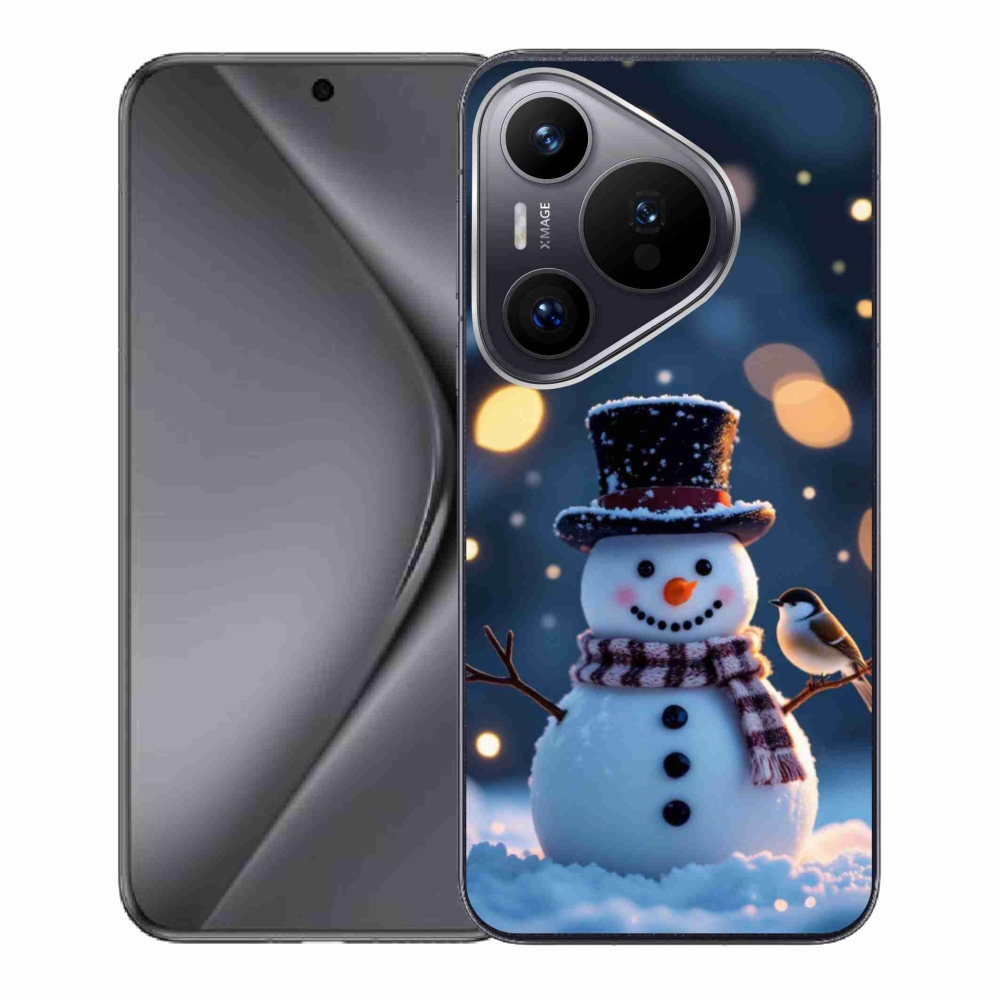 Gélový kryt mmCase na Huawei Pura 70 - vianočný snehuliak