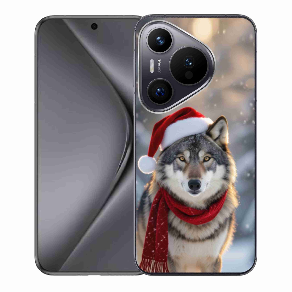 Gélový kryt mmCase na Huawei Pura 70 - vianočný vlk