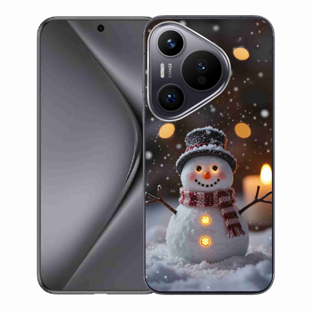 Gélový kryt mmCase na Huawei Pura 70 - veselý snehuliak