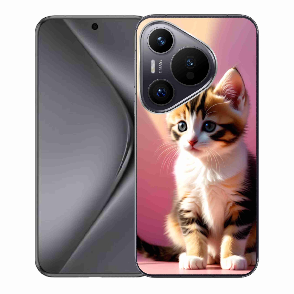 Gélový kryt mmCase na Huawei Pura 70 - zvedavé mačiatko 2