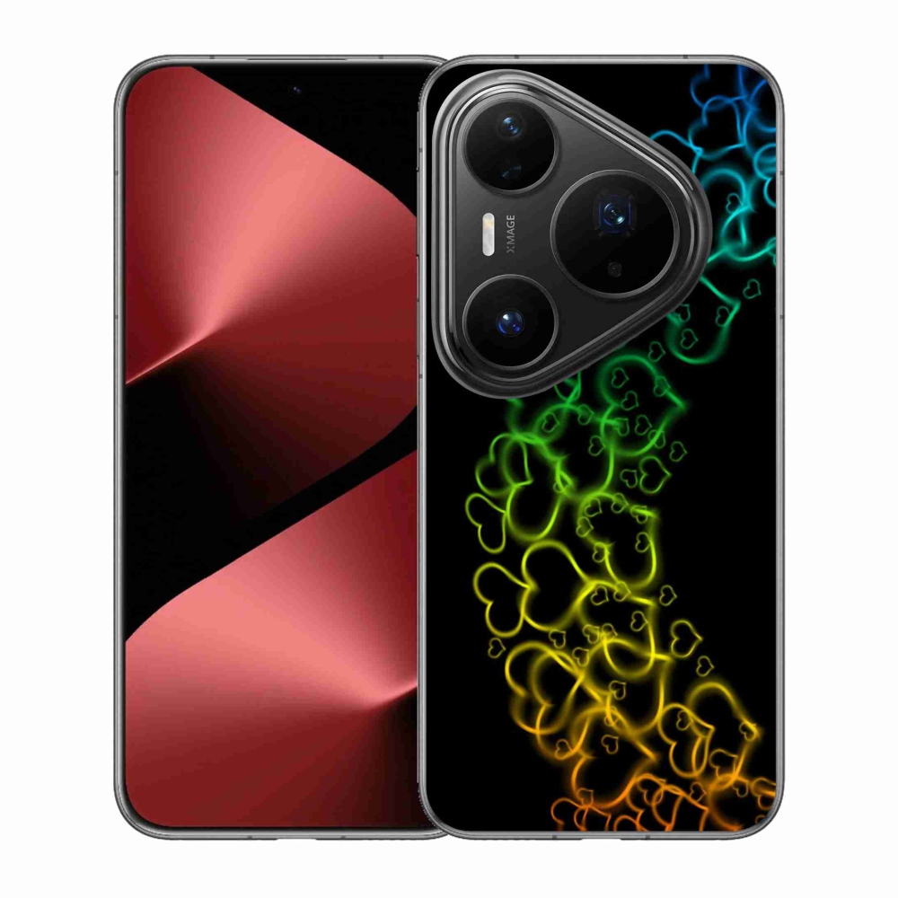 Gélový kryt mmCase na Huawei Pura 80 Pro - farebné srdiečka