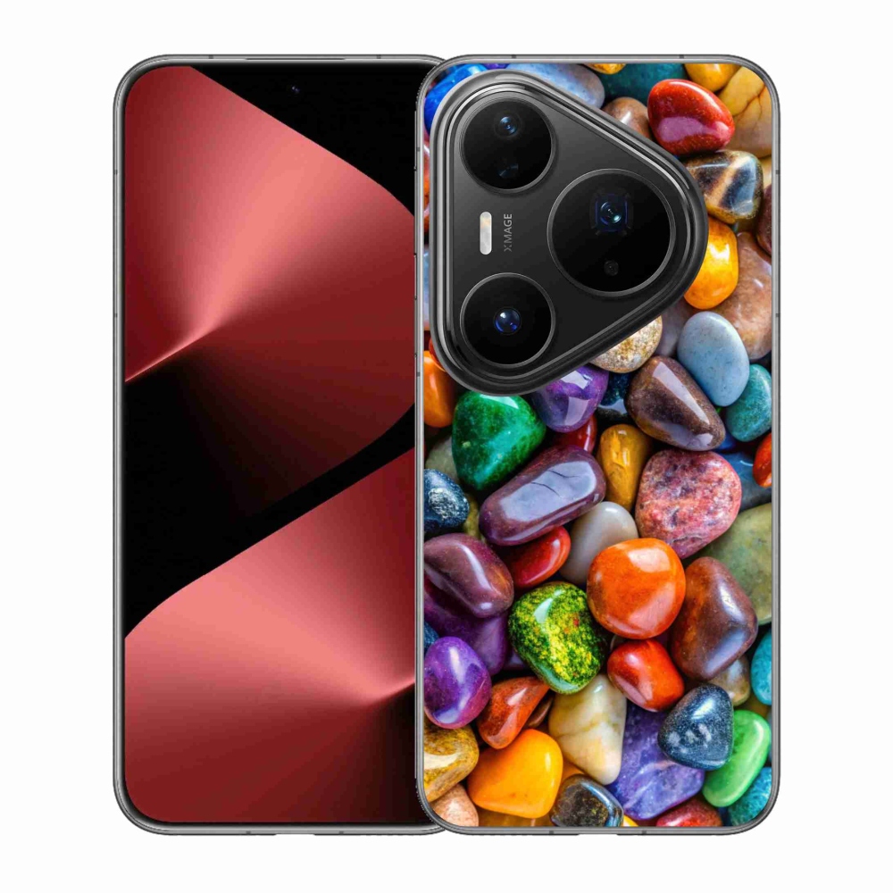Gélový kryt mmCase na Huawei Pura 80 Pro - farebné kamienky