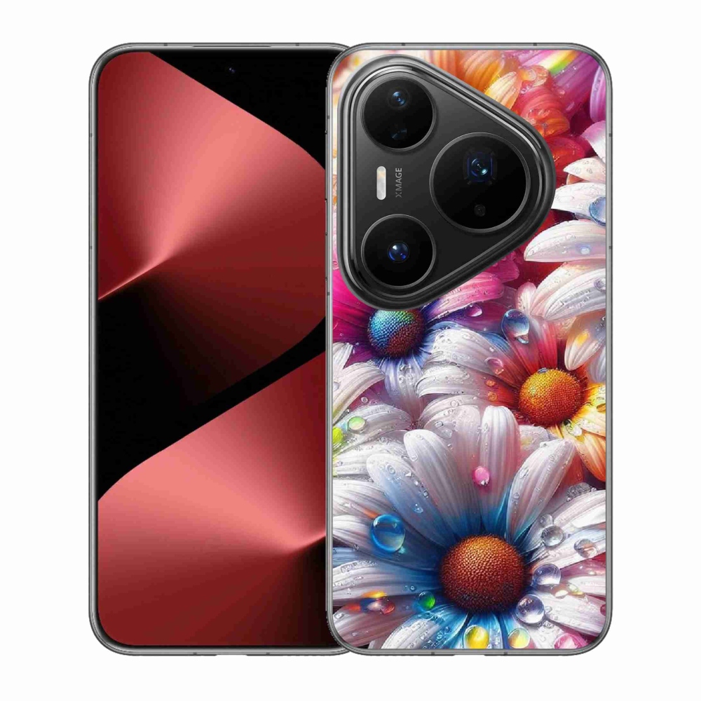 Gélový kryt mmCase na Huawei Pura 80 Pro - farebné margaréty