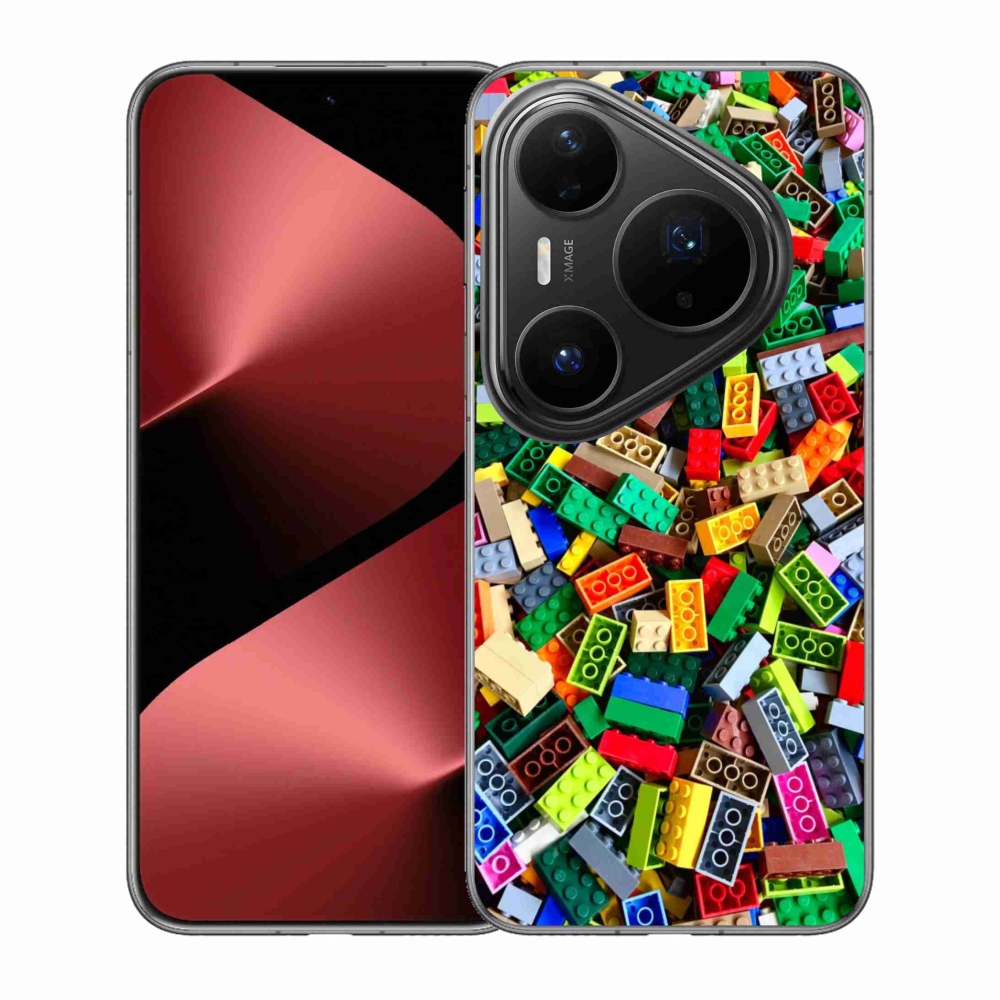 Gélový kryt mmCase na Huawei Pura 80 Pro - farebné stavebné kocky