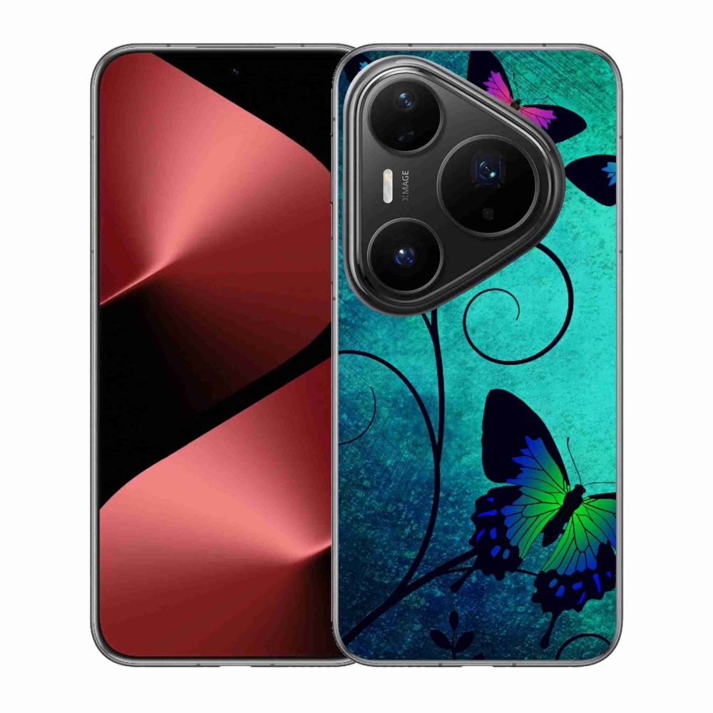Gélový kryt mmCase na Huawei Pura 80 Pro - farební motýle