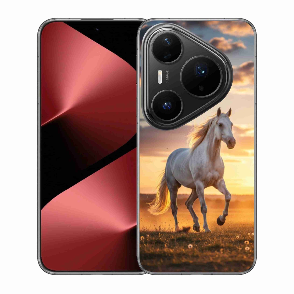 Gélový kryt mmCase na Huawei Pura 80 Pro - bežiaci biely kôň 2