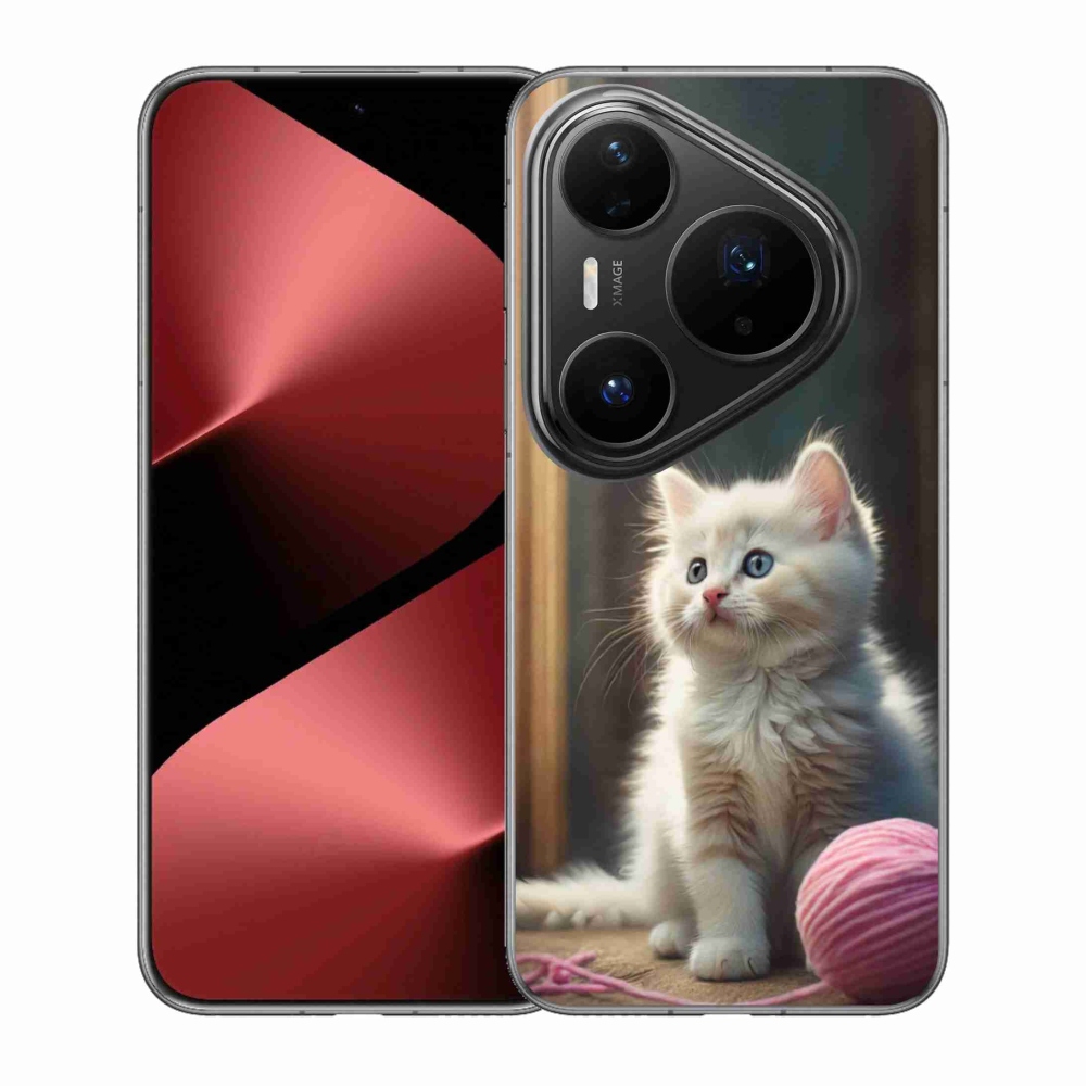 Gélový kryt mmCase na Huawei Pura 80 Pro - biele mačiatko 2