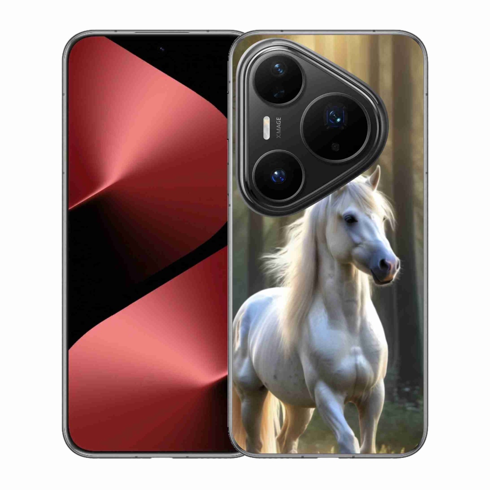 Gélový kryt mmCase na Huawei Pura 80 Pro - biely kôň 3