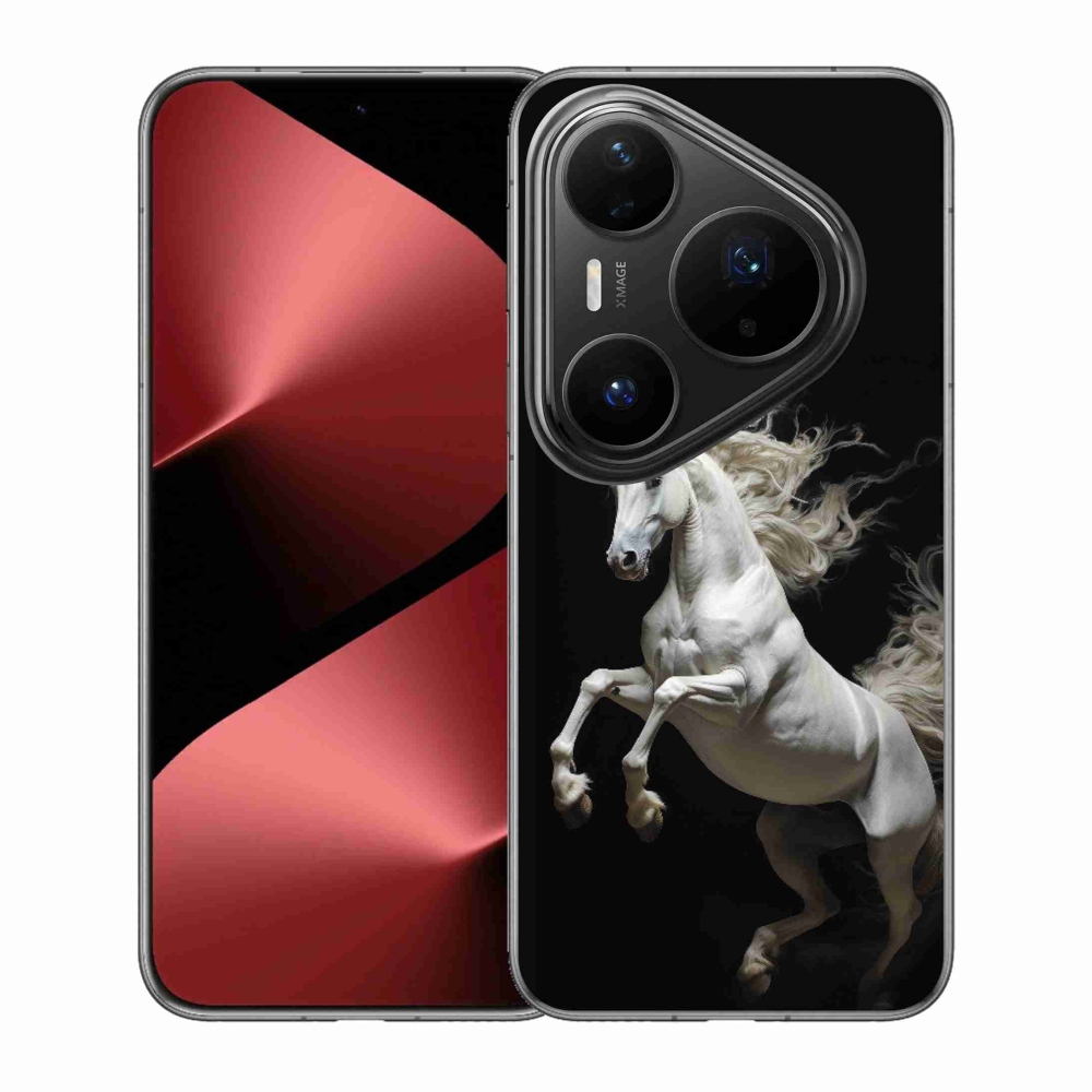 Gélový kryt mmCase na Huawei Pura 80 Pro - biely kôň 4