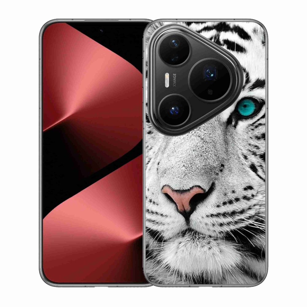 Gélový kryt mmCase na Huawei Pura 80 Pro - biely tiger